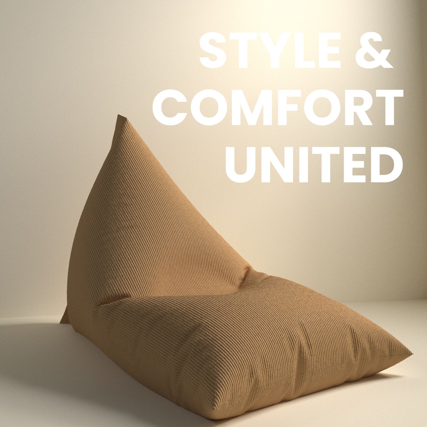 Corduroy Bean bag cover - Gold XXXL