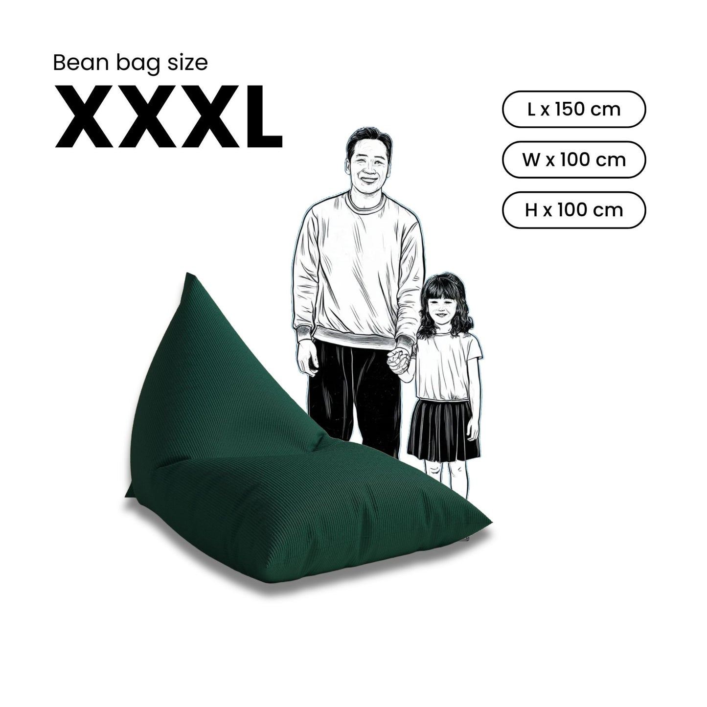 Corduroy bean bags from NOL