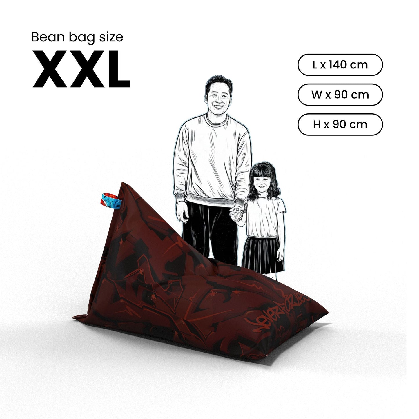 Printed bean bag chairs from NOL