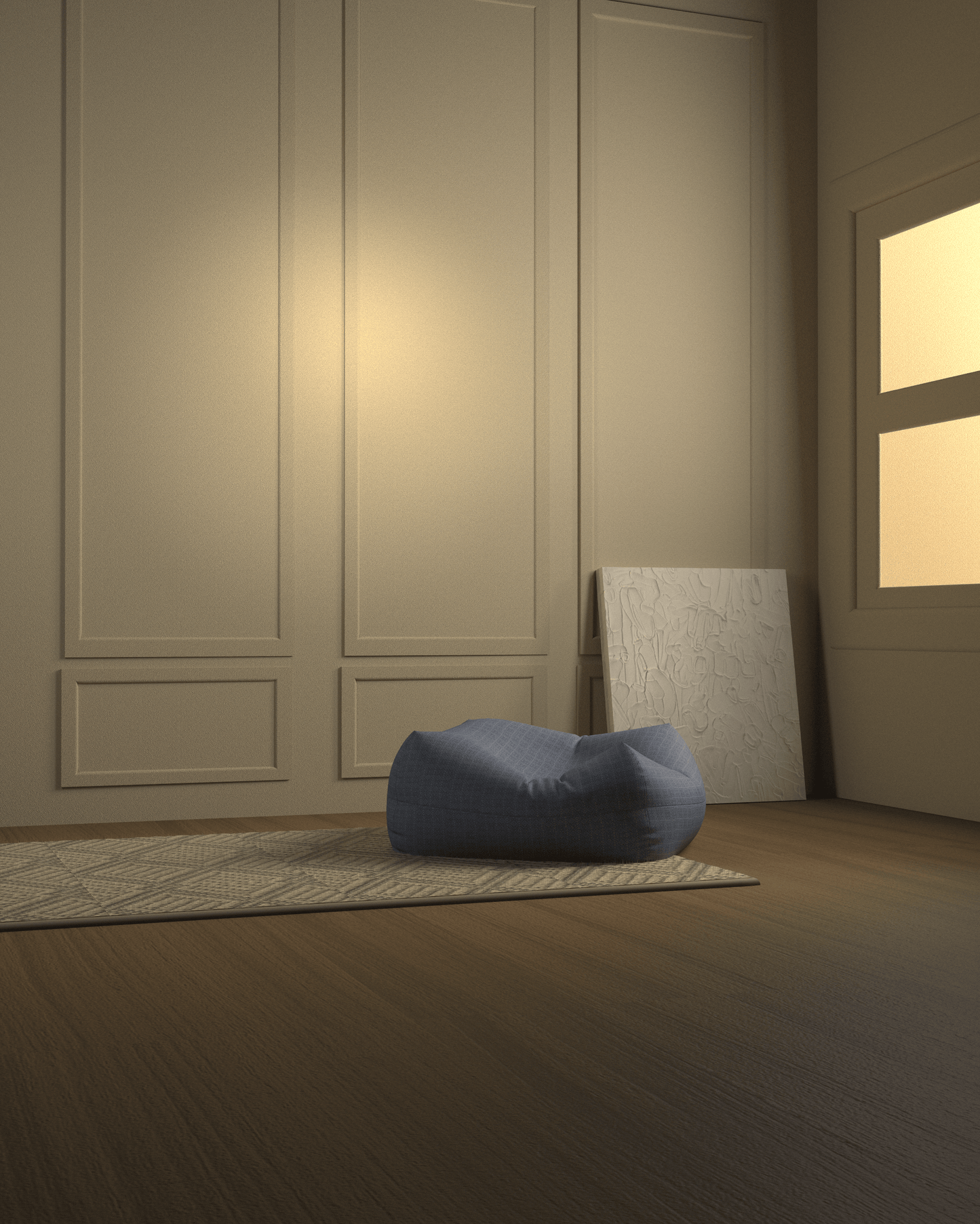 Ottomans and floor pouf for small homes