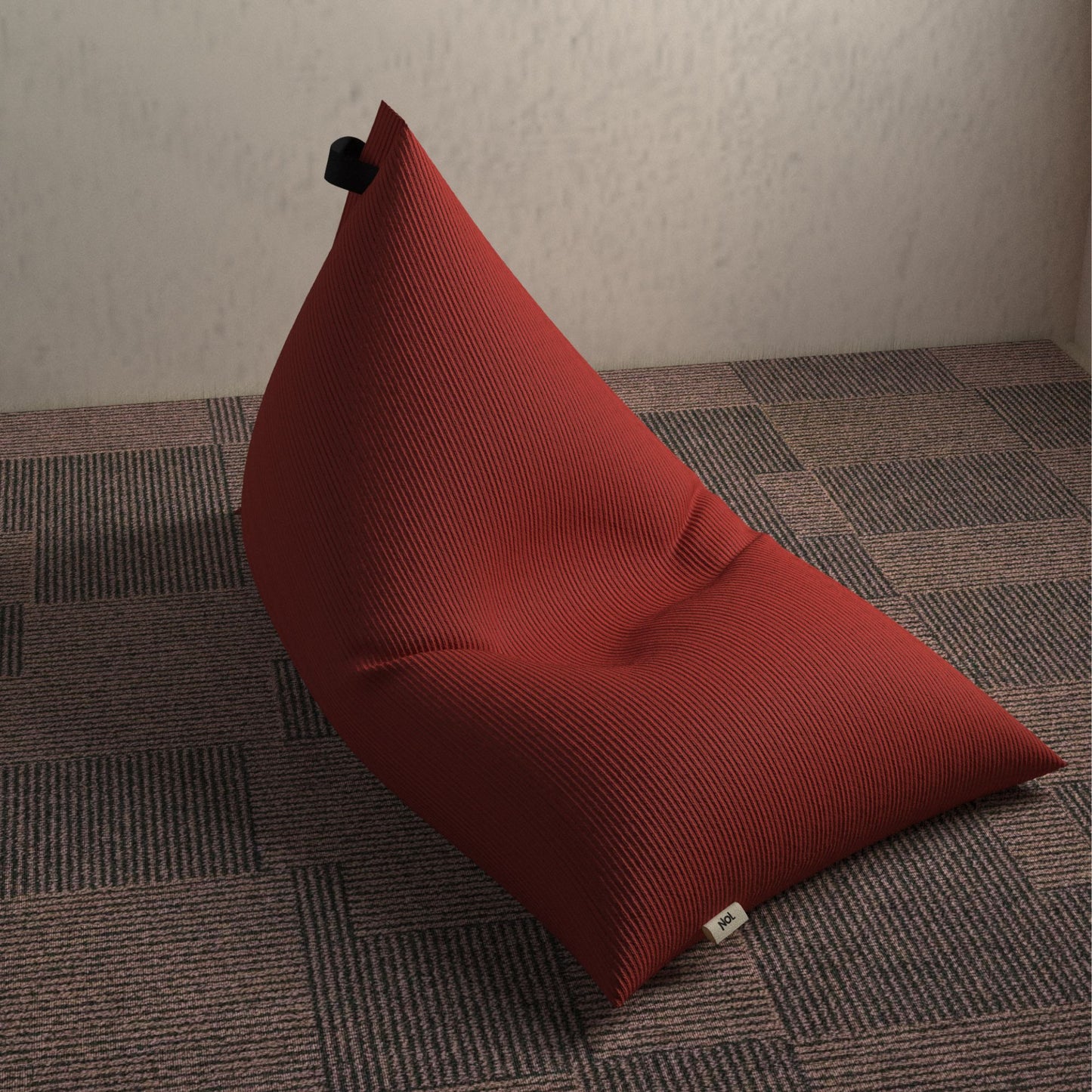 Corduroy Bean bag cover - Brick Red XXXL