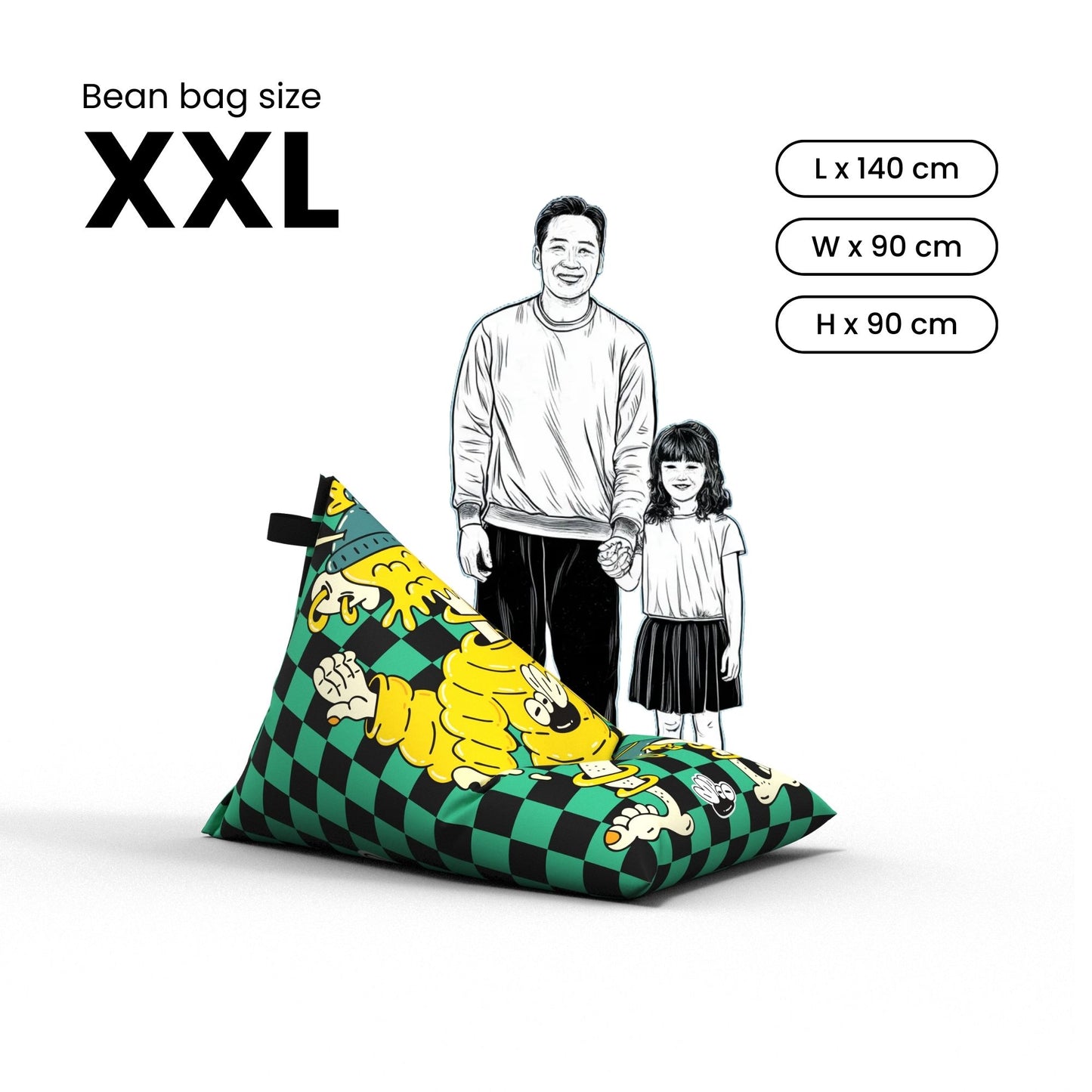 FURT X NOL Bean bag - Green XXL
