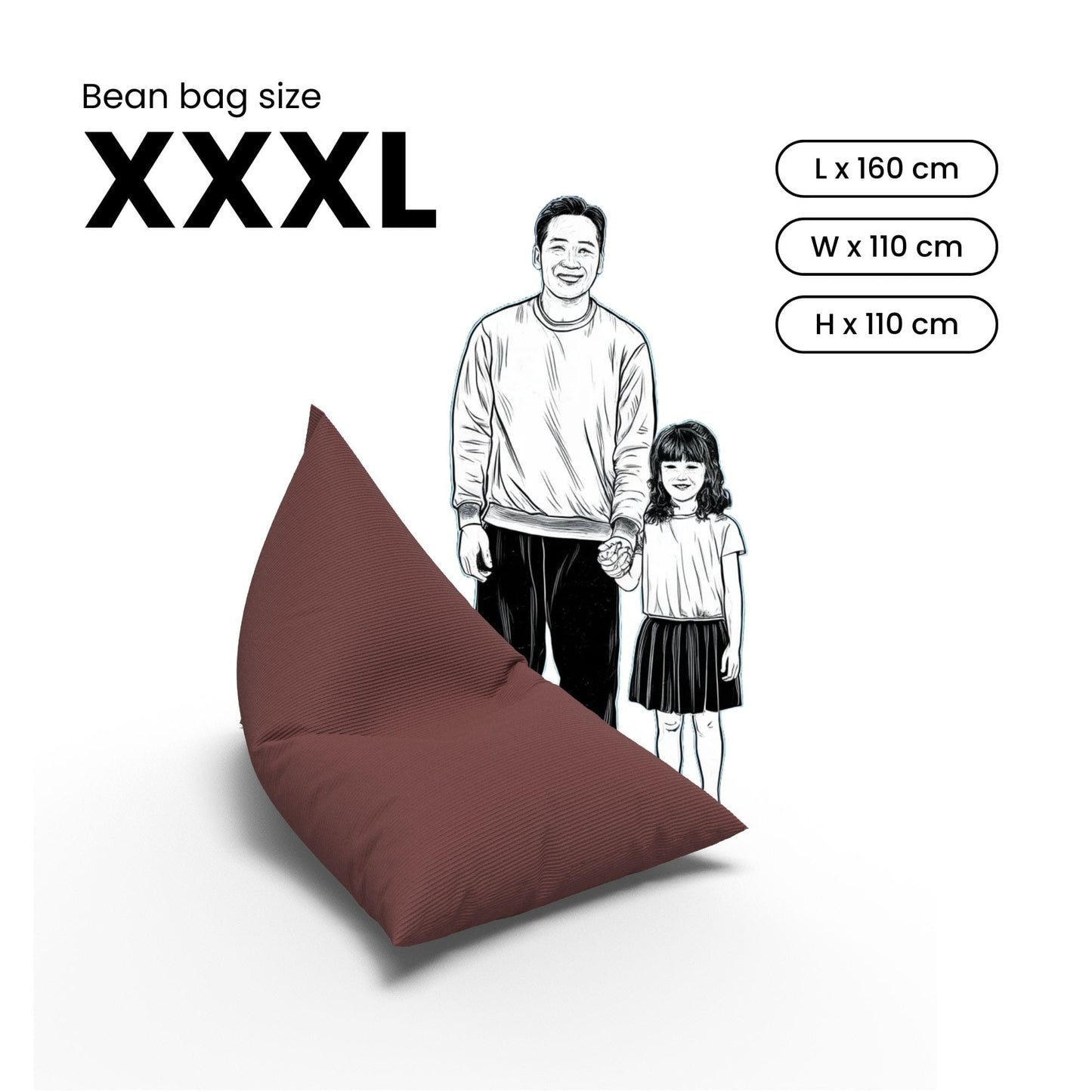 Corduroy bean bags from NOL