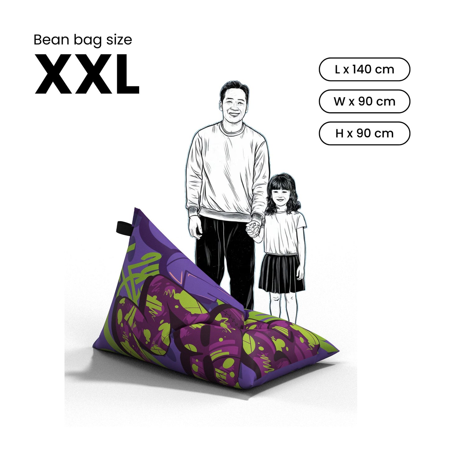 Callmesobe X NOL Toxic Bean bag - Purple