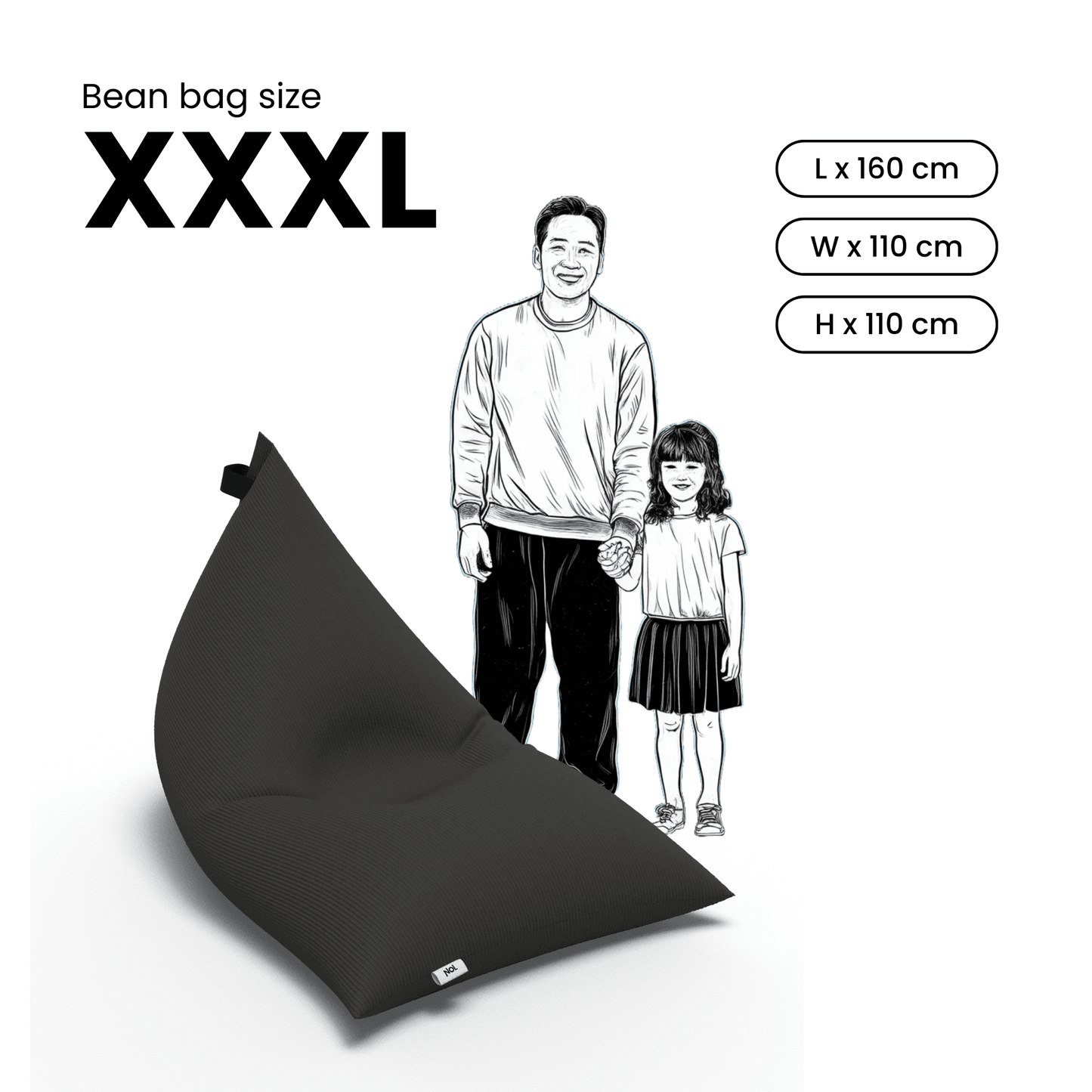 Corduroy bean bags from NOL