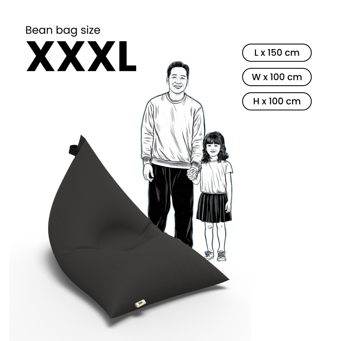 Corduroy bean bags from NOL