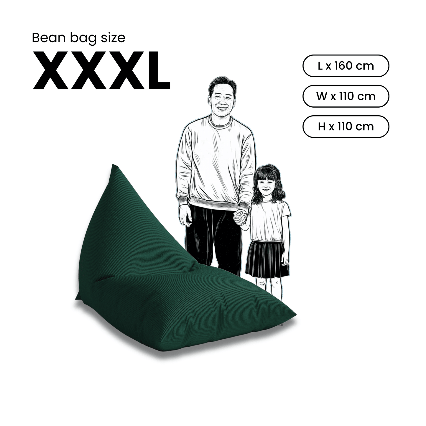 Corduroy bean bags from NOL