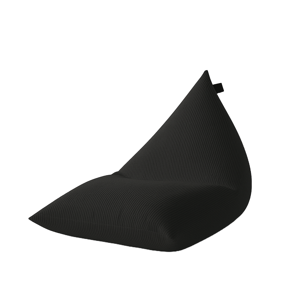Corduroy Bean bag cover - Black XXXL