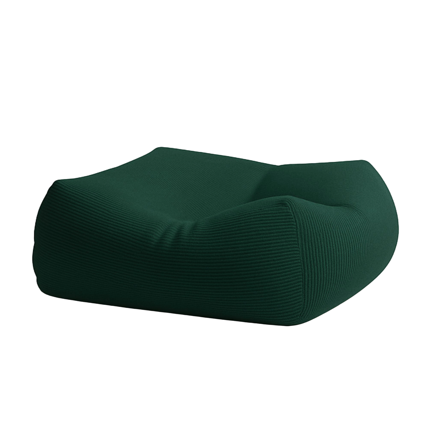 Corduroy Floor Pouf - Green