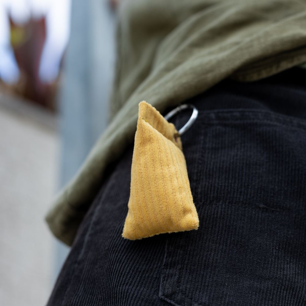 Corduroy Bean Bag Keychain