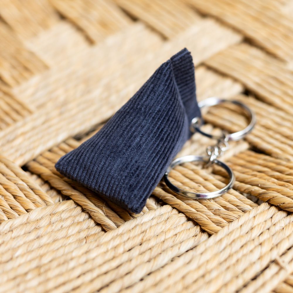 Corduroy Bean Bag Keychain