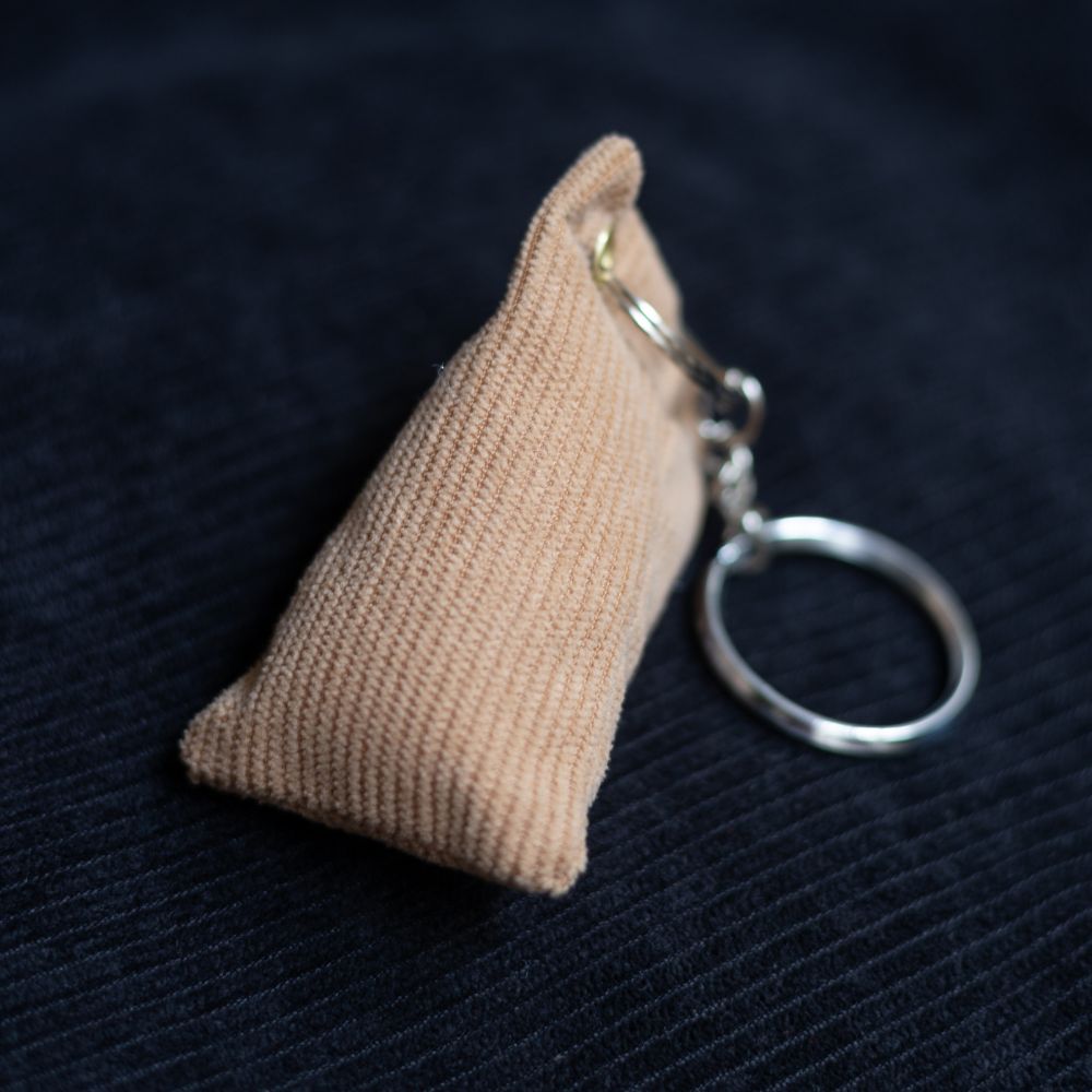 Corduroy Bean Bag Keychain