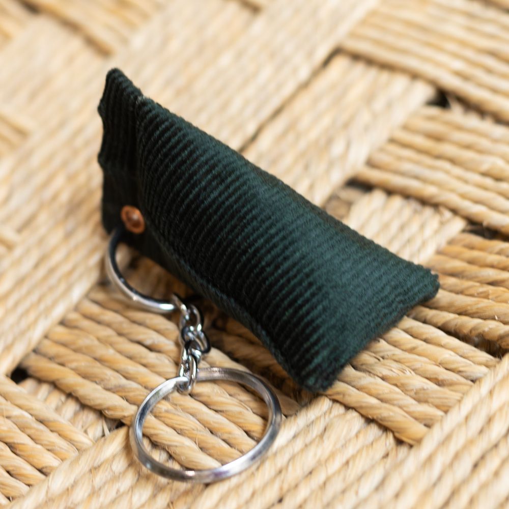 Corduroy Bean Bag Keychain