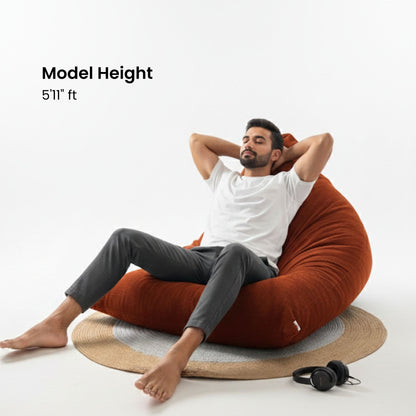 Corduroy Bean bag cover - Rust XXXL