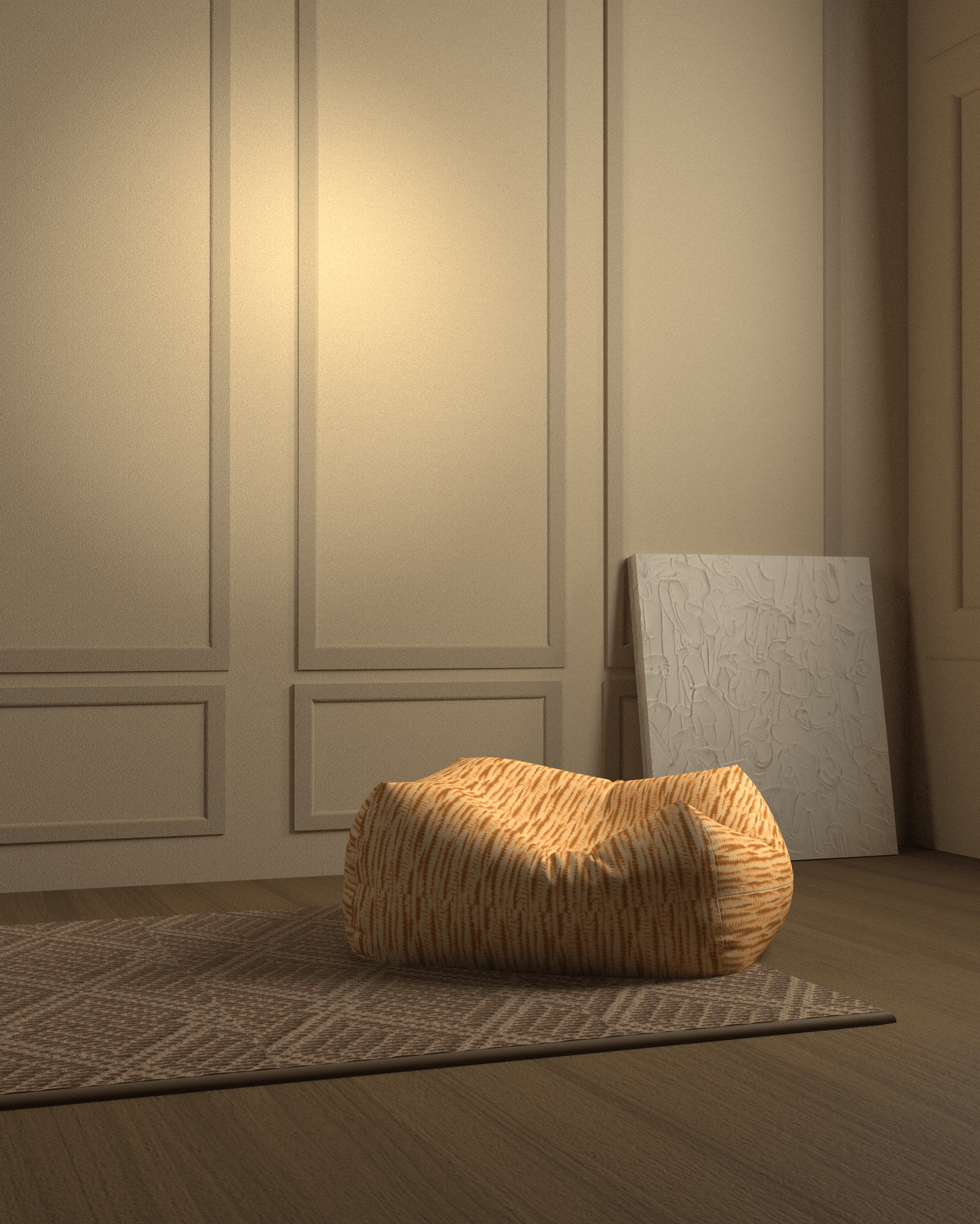 Ottomans and floor pouf for small homes