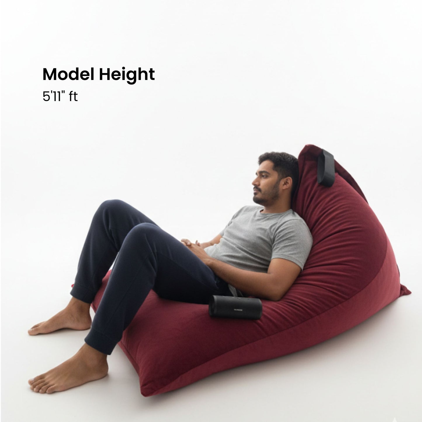 Corduroy Bean bag cover - Maroon XXXL