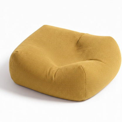 Puf de suelo de pana - Beige
