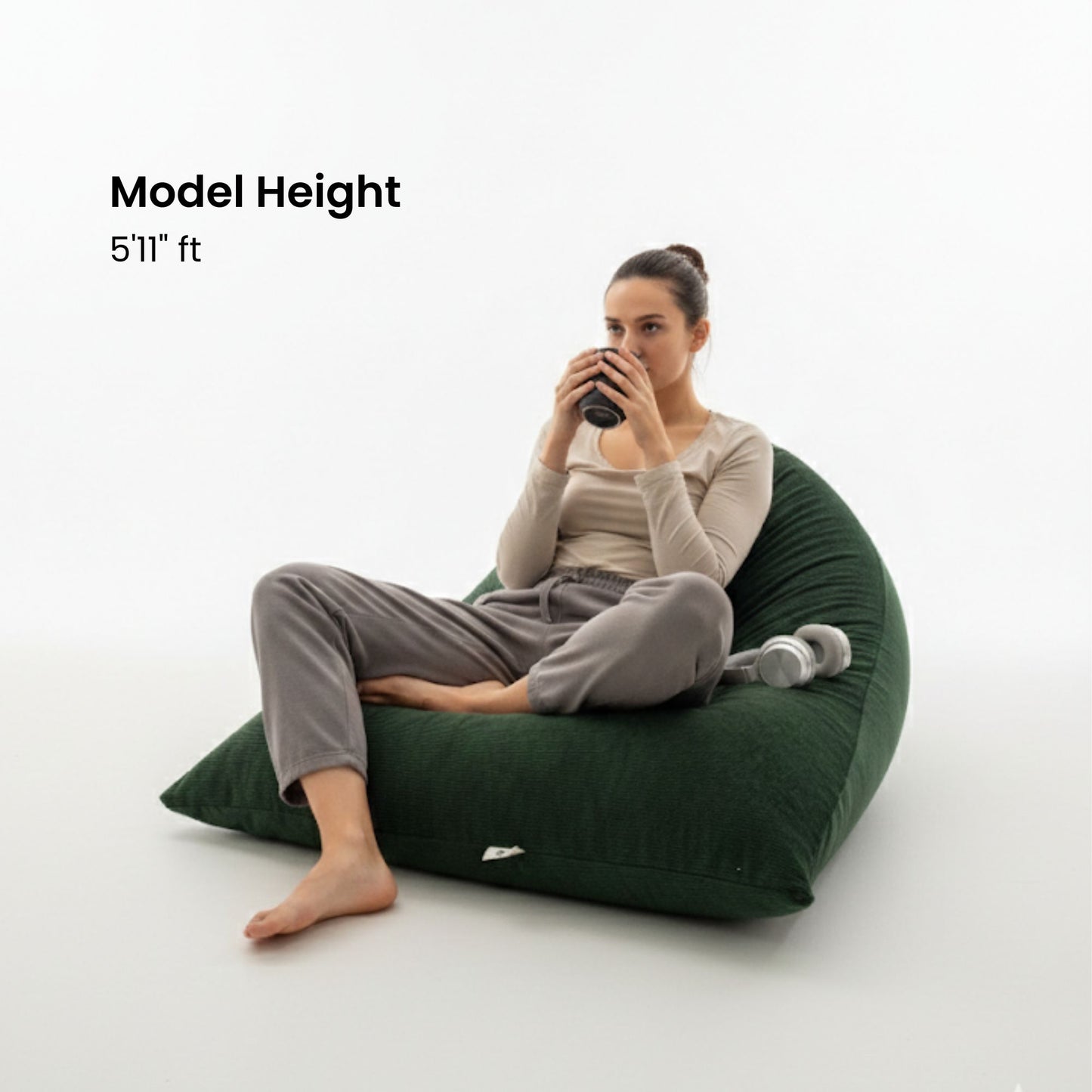 Corduroy Bean bag cover - Bottle Green XXXL