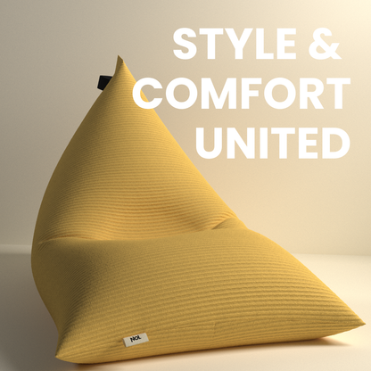 Corduroy Bean bag cover - Yellow XXXL