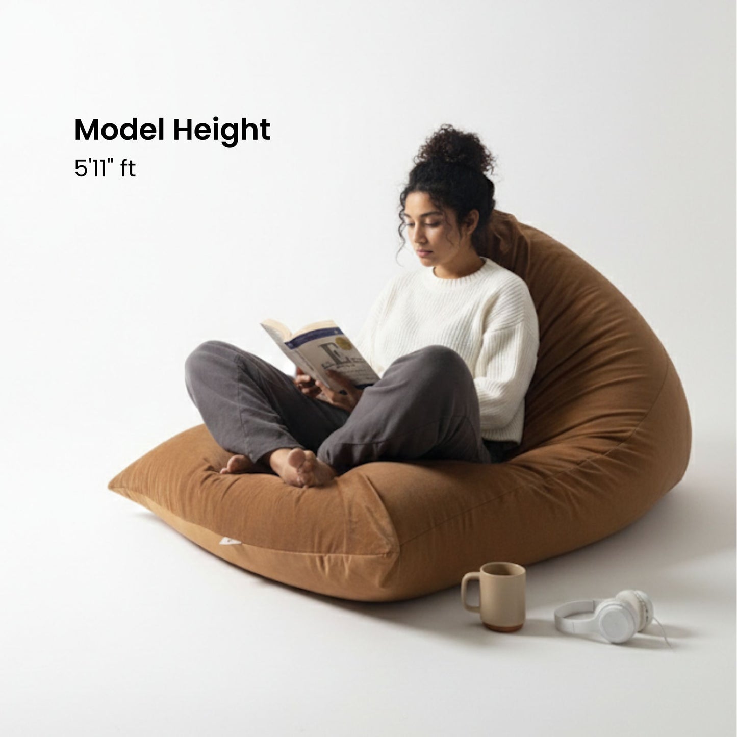 Corduroy Bean bag cover - Camel XXXL