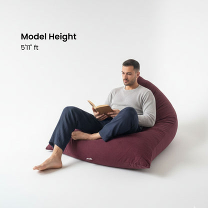 Corduroy Bean bag cover - Dark Maroon XXXL
