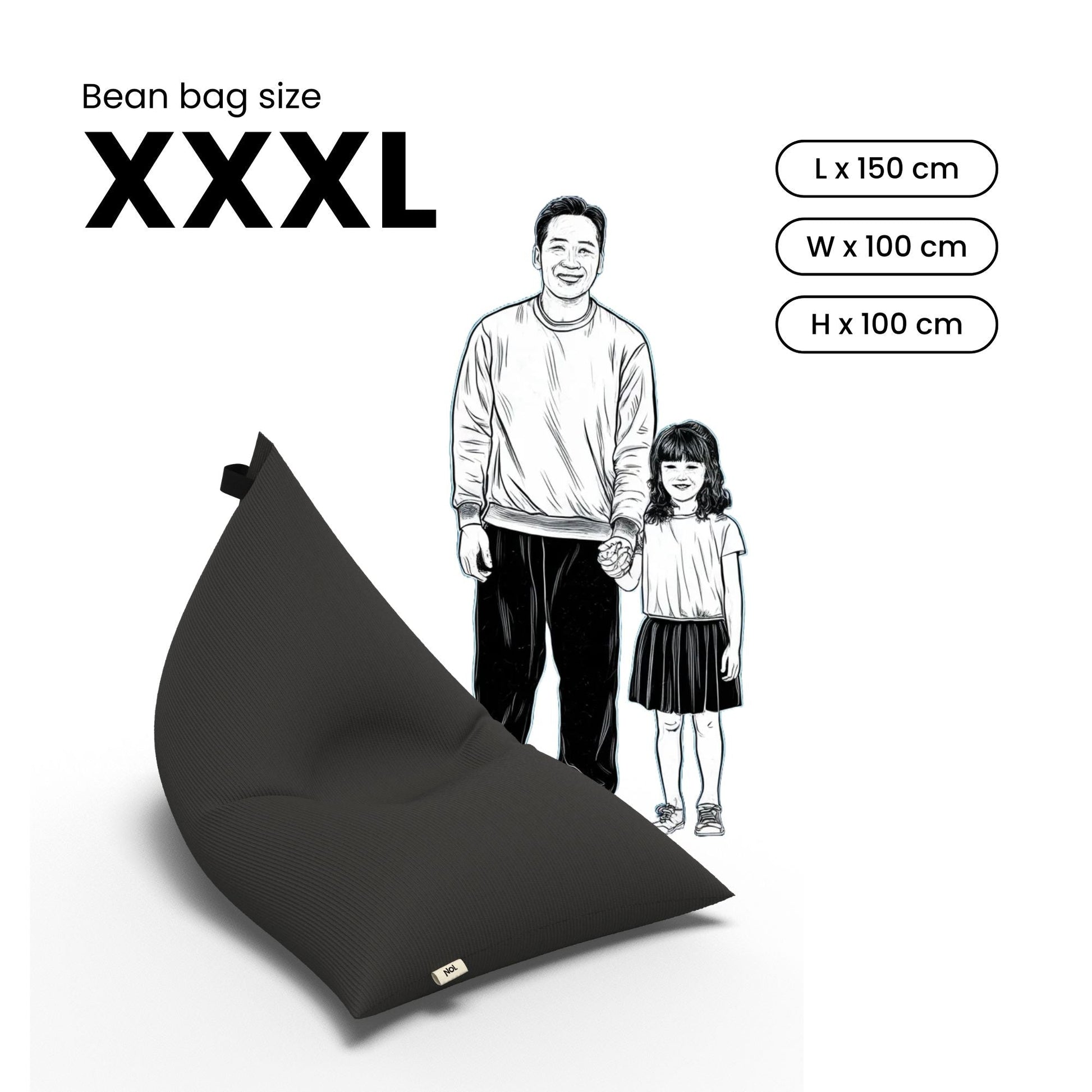 Corduroy bean bags from NOL
