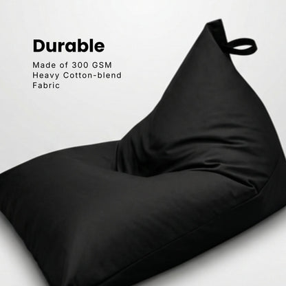 Funda de puf LITE - Algodón Negro XXXL