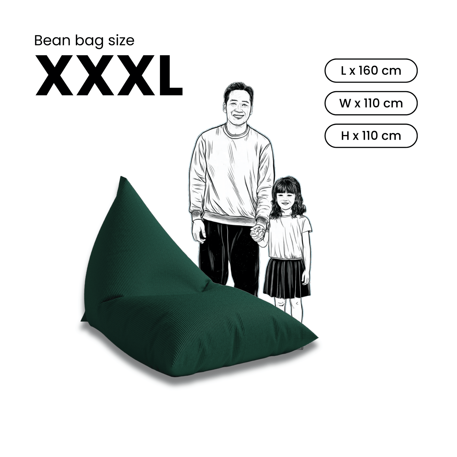 Corduroy bean bags from NOL