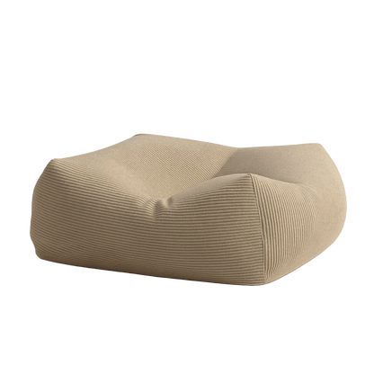Corduroy Floor Pouf - Beige