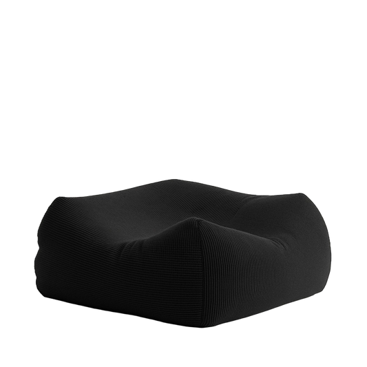 Corduroy Floor Pouf - Black
