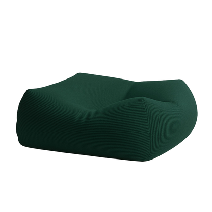 Corduroy Floor Pouf - Green