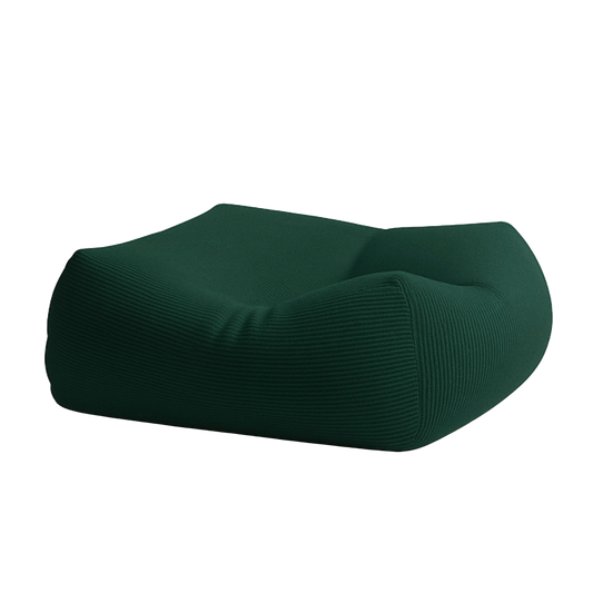 Corduroy Floor Pouf - Green