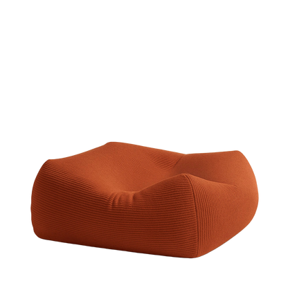 Corduroy Floor Pouf - Rust