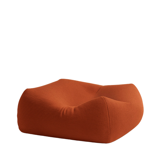 Corduroy Floor Pouf - Rust