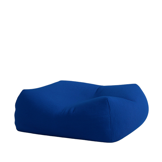 Corduroy Floor Pouf - Royal Blue