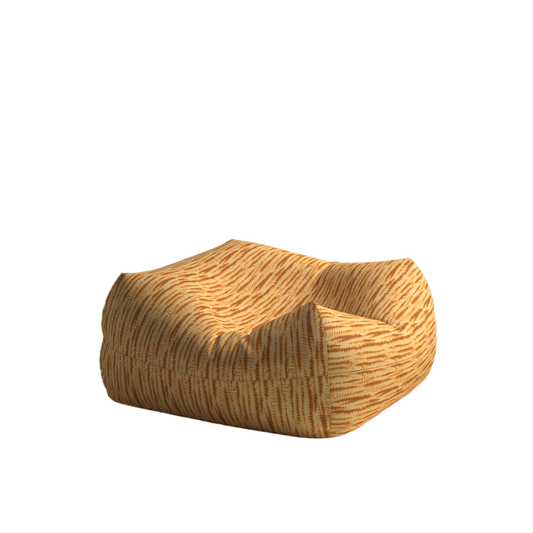 Floor Pouf - Cotton Yellow