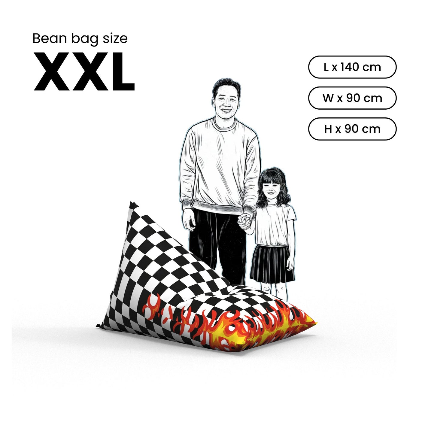 NOL Checker bean bag - XXL