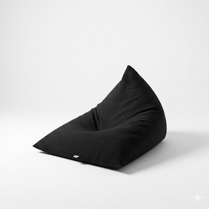 Corduroy Bean bag cover - Black XXXL