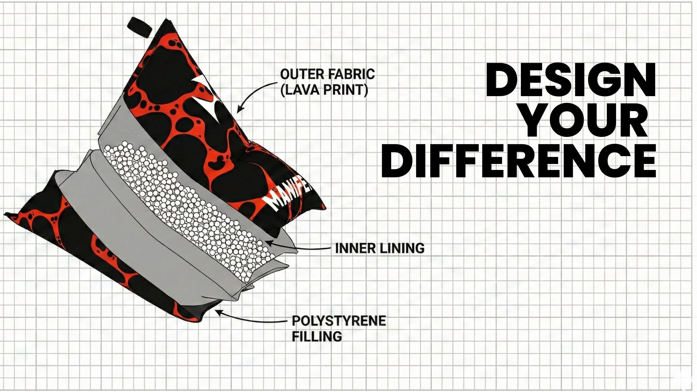 printed gaming bean bag