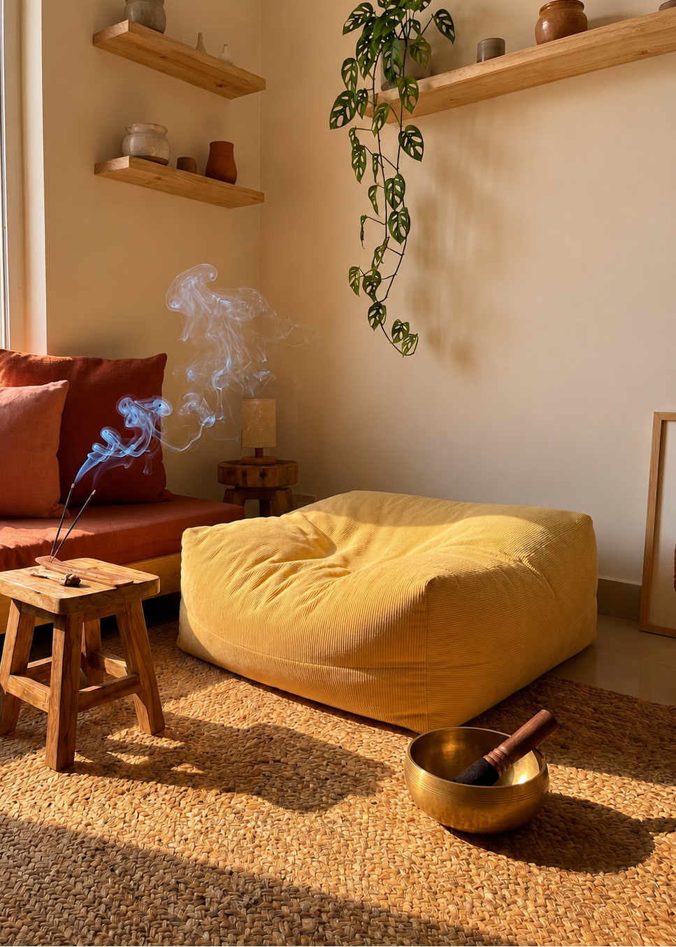 Ottoman in yellow 2