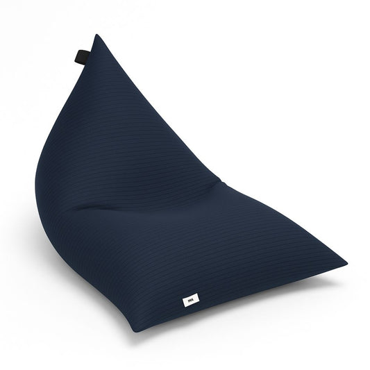 Funda de pana para puf - Azul marino XXXL